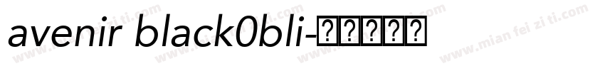 avenir black0bli字体转换